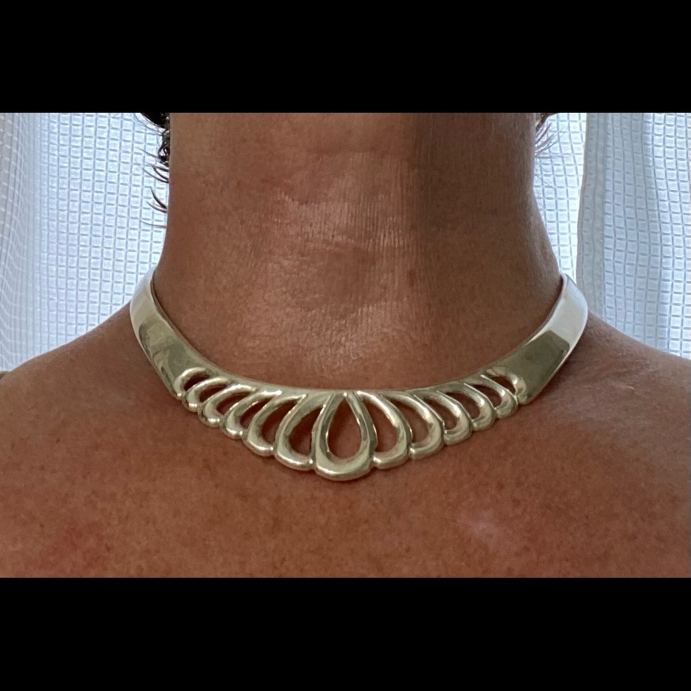 Sterling Silver Choker and Bracelet Set